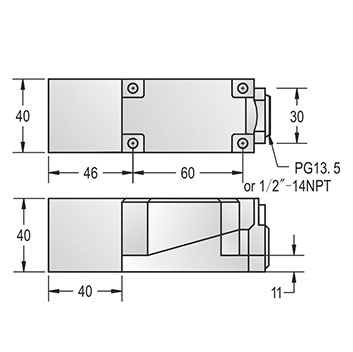 Big sensing range inductive proximity sensor dimension